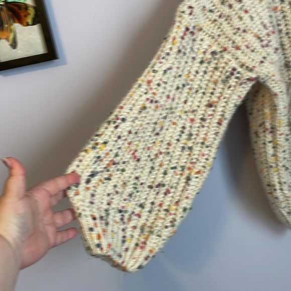 POL Distressed Speckled Confetti Knit Sweater size L - Picture 8 of 16